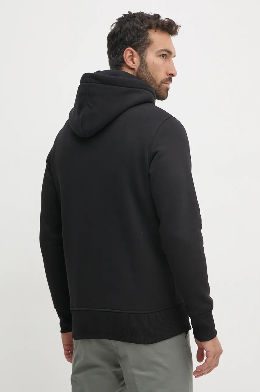 Μπλούζα Calvin Klein Jeans χρώμα: μαύρο, με κουκούλα, J30J326880 φωτογραφία