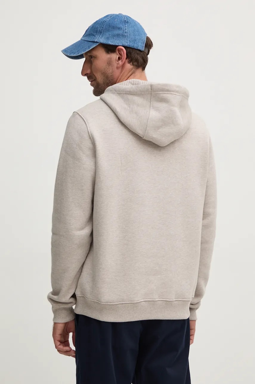 Бавовняна кофта Tommy Hilfiger чоловіча колір сірий з капюшоном меланж MW0MW35527 