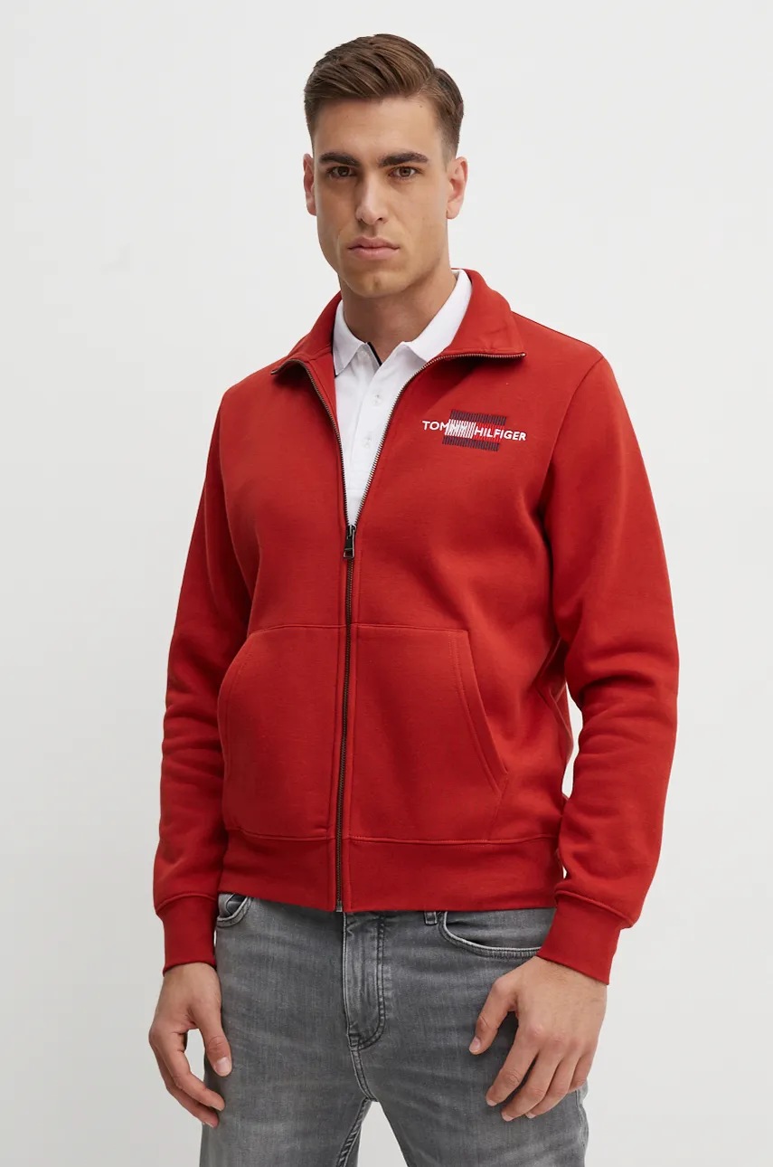 

Суичър Tommy Hilfiger в червено с апликация MW0MW35539, Червен