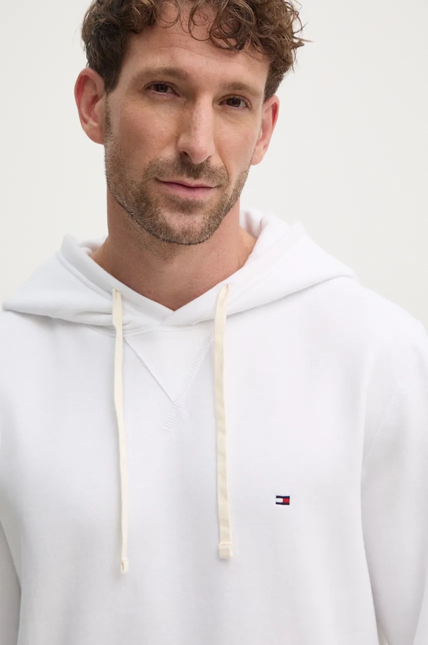Μπλούζα Tommy Hilfiger χρώμα: άσπρο, με κουκούλα, MW0MW37230 φωτογραφία