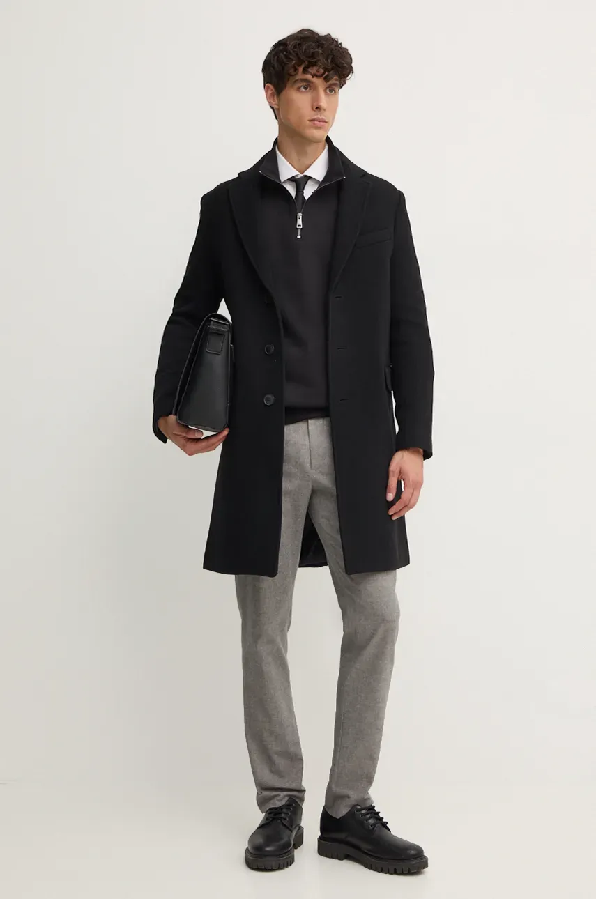 Кофта Tommy Hilfiger мужская цвет чёрный однотонная MW0MW37233 Кофта Tommy Hilfiger мужская цвет чёрный однотонная MW0MW37233