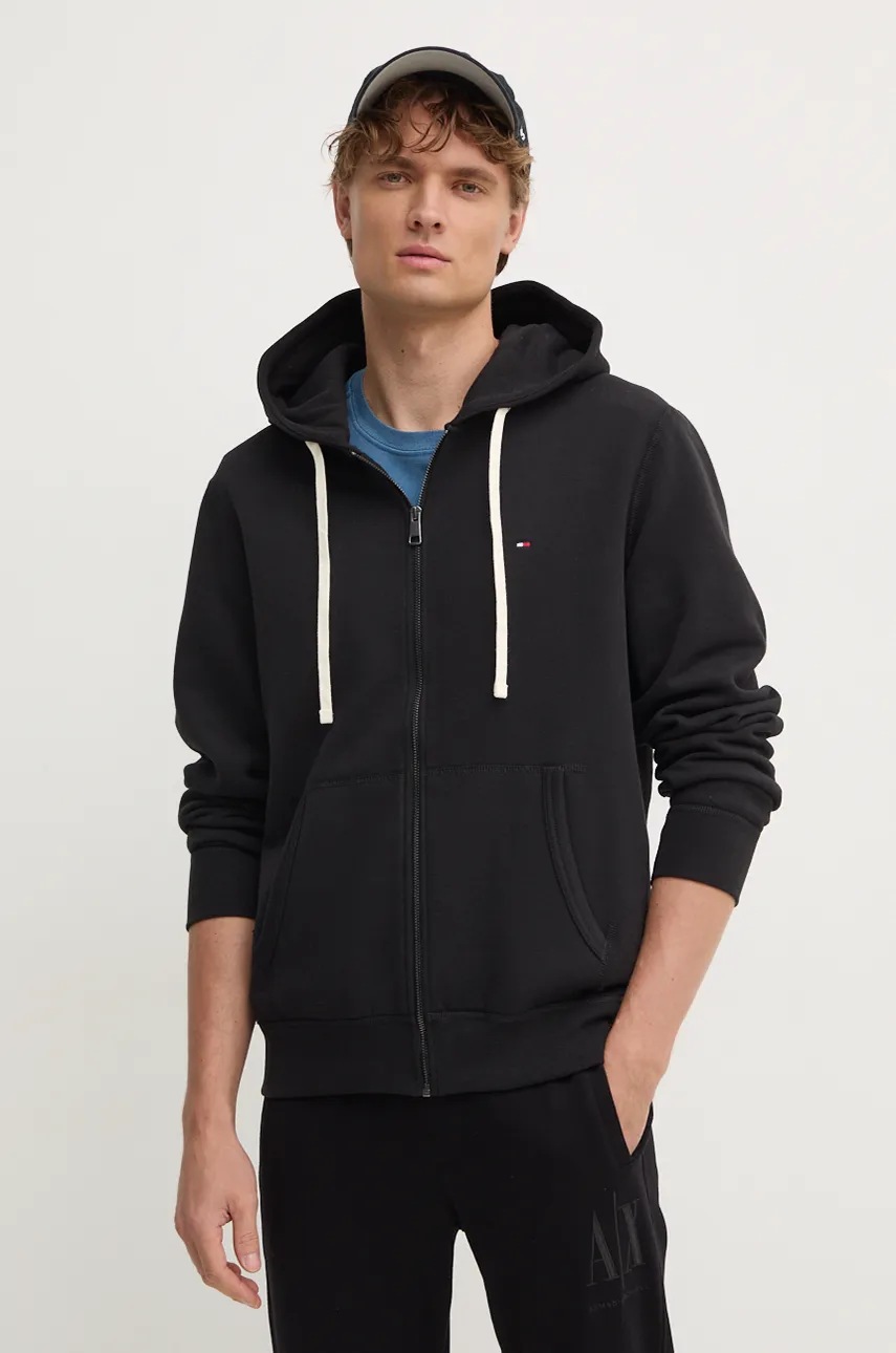 

Суичър Tommy Hilfiger в черно с качулка с изчистен дизайн MW0MW37234, Черен