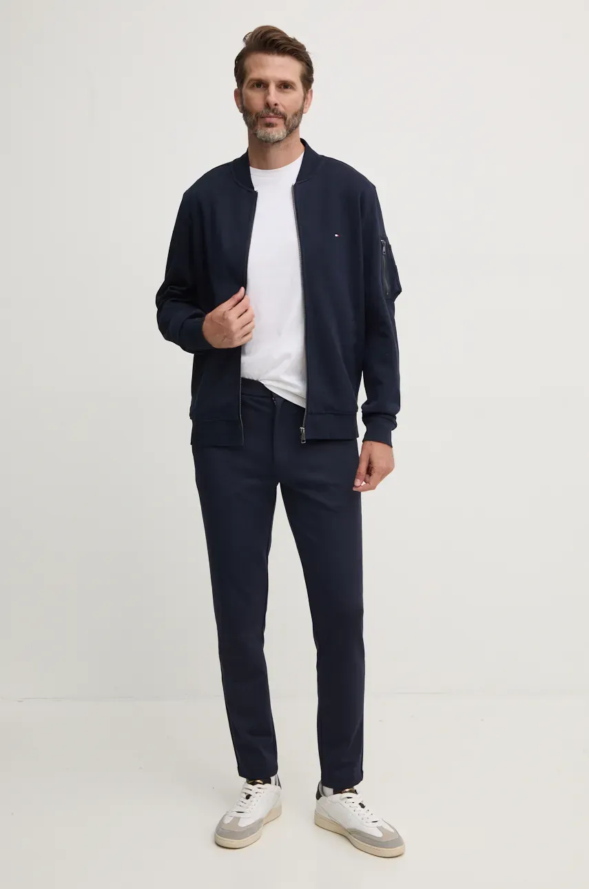 Кофта Tommy Hilfiger мужская цвет синий однотонная MW0MW37357 Кофта Tommy Hilfiger мужская цвет синий однотонная MW0MW37357