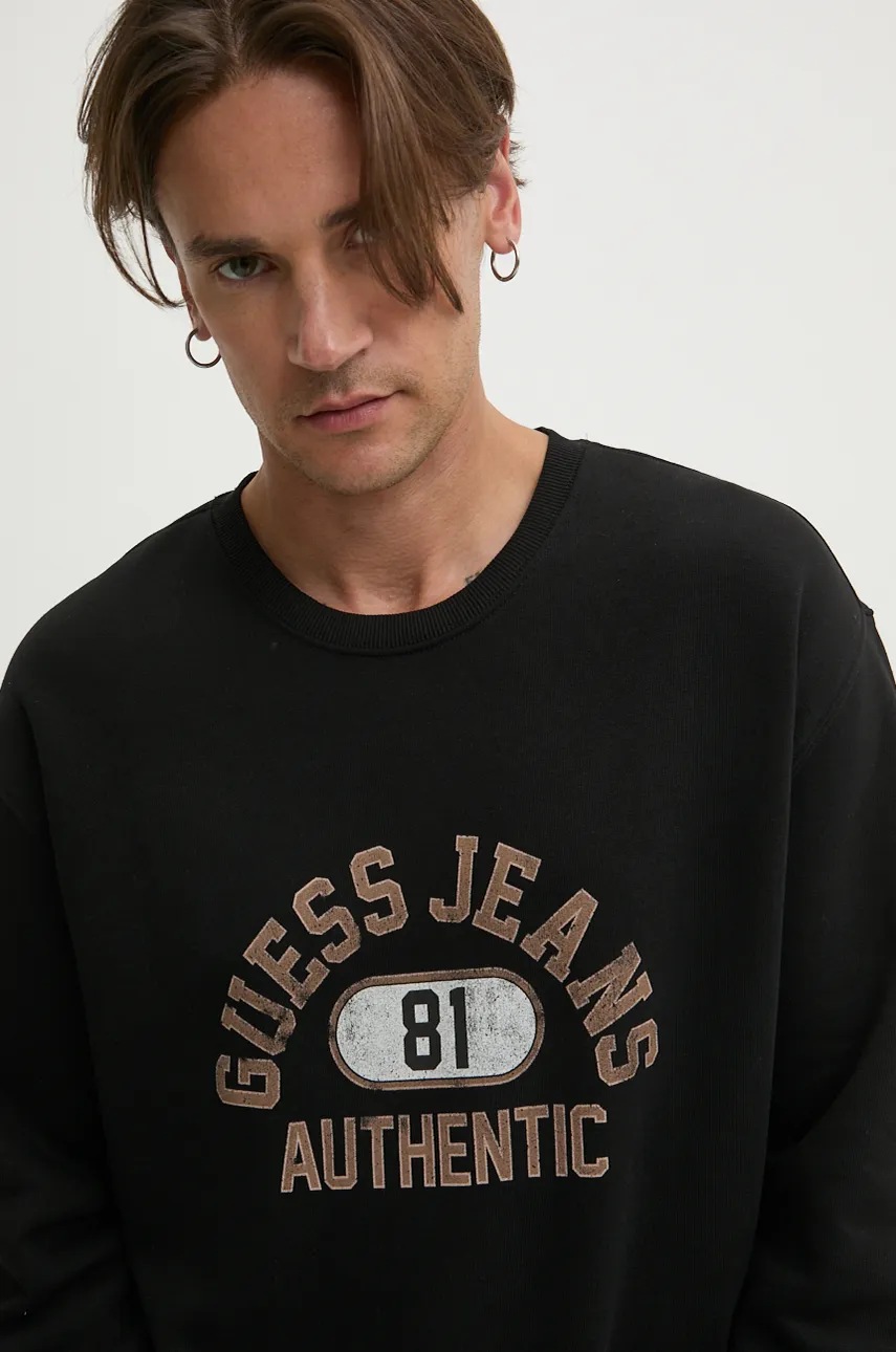 Μπλούζα Guess Jeans χρώμα: μαύρο, M4BQ06 K9V31 φωτογραφία