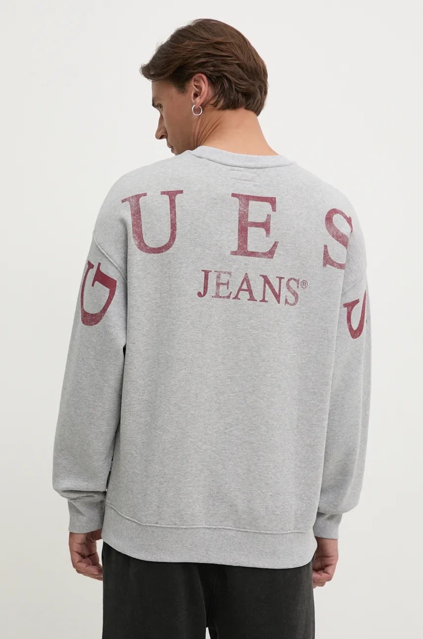 

Суичър Guess Jeans в сиво с принт M4BQ40 K9V31, Сив