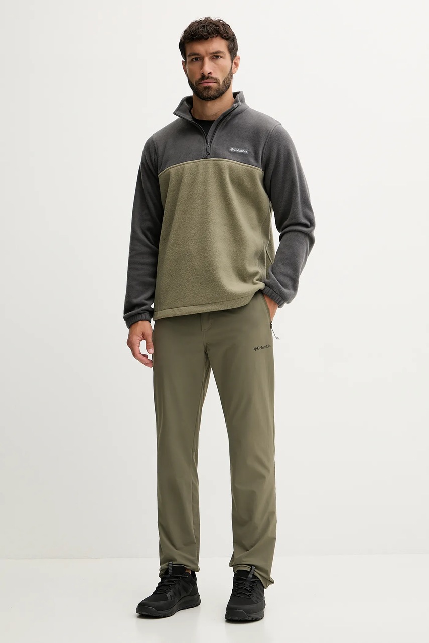 Флисовая кофта Columbia Steens Mountain Half Zip цвет серый однотонная 1620191