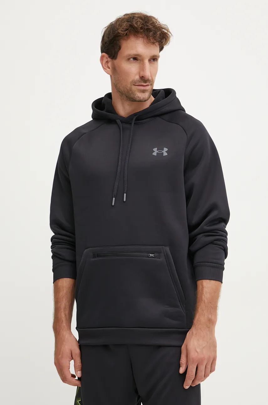 

Суичър за трениране Under Armour Armour Fleece Pro Kanga в черно с качулка с изчистен дизайн 1389342, Черен