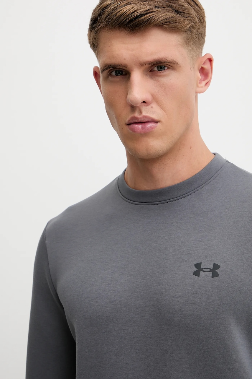 Μπλούζα Under Armour Unstoppable Fleece Crew χρώμα: μαύρο, 1389351 φωτογραφία