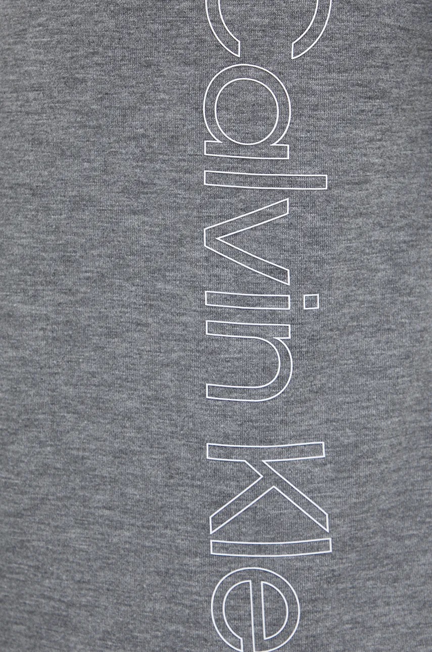 Φούτερ προπόνησης Calvin Klein Performance χρώμα: γκρι, με κουκούλα, 00GMF4W340 φωτογραφία