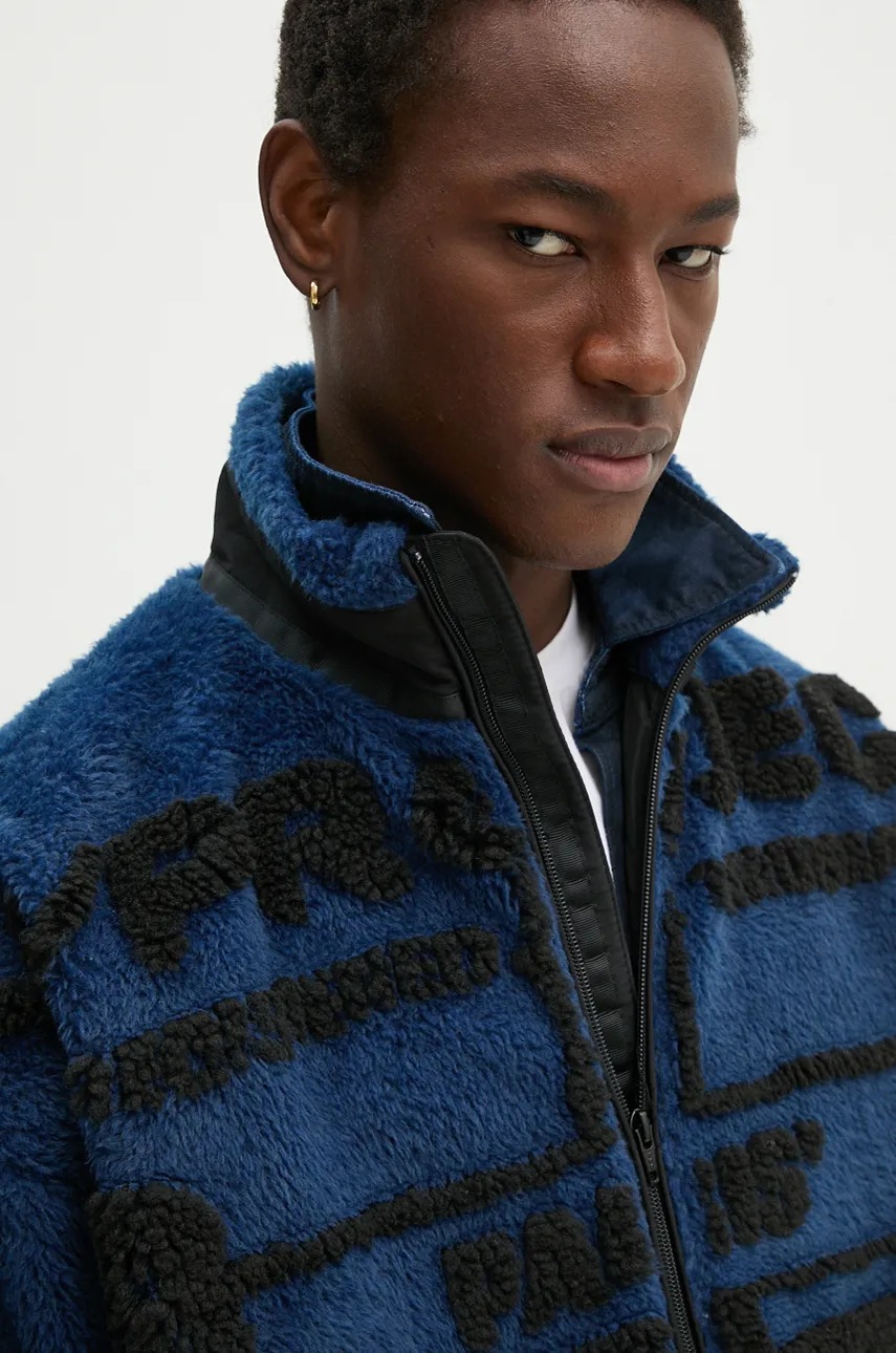 Μπουφάν Y/Project PARIS' BEST JACQUARD FLEECE JACKET χρώμα: ναυτικό μπλε, 209JA002 φωτογραφία