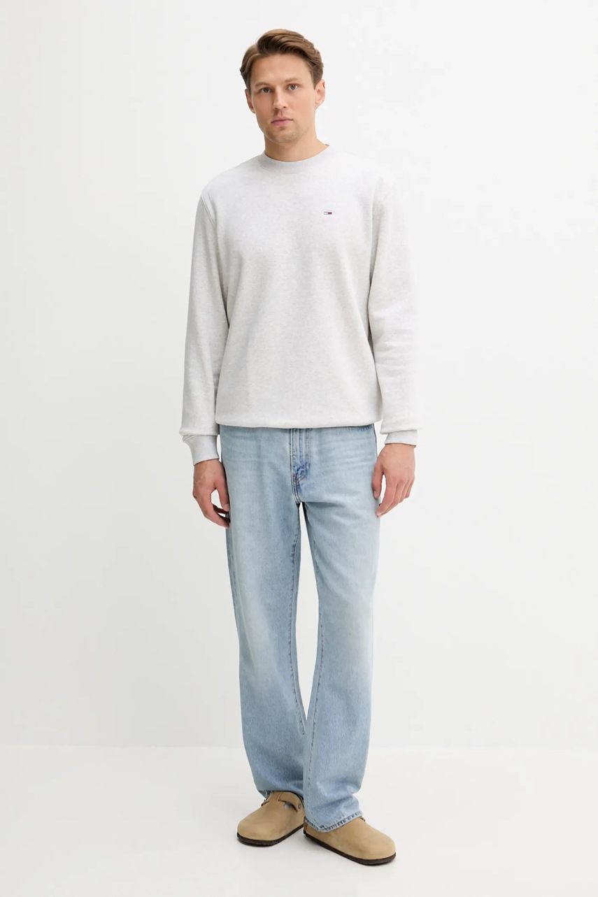 Кофта Tommy Jeans цвет бежевый однотонная DM0DM20741