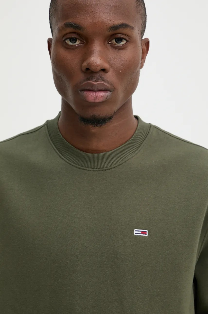 

Суичър Tommy Jeans в зелено с изчистен дизайн DM0DM20741, Зелен