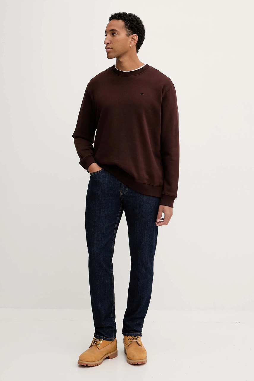 Кофта Tommy Jeans цвет бежевый однотонная DM0DM20741