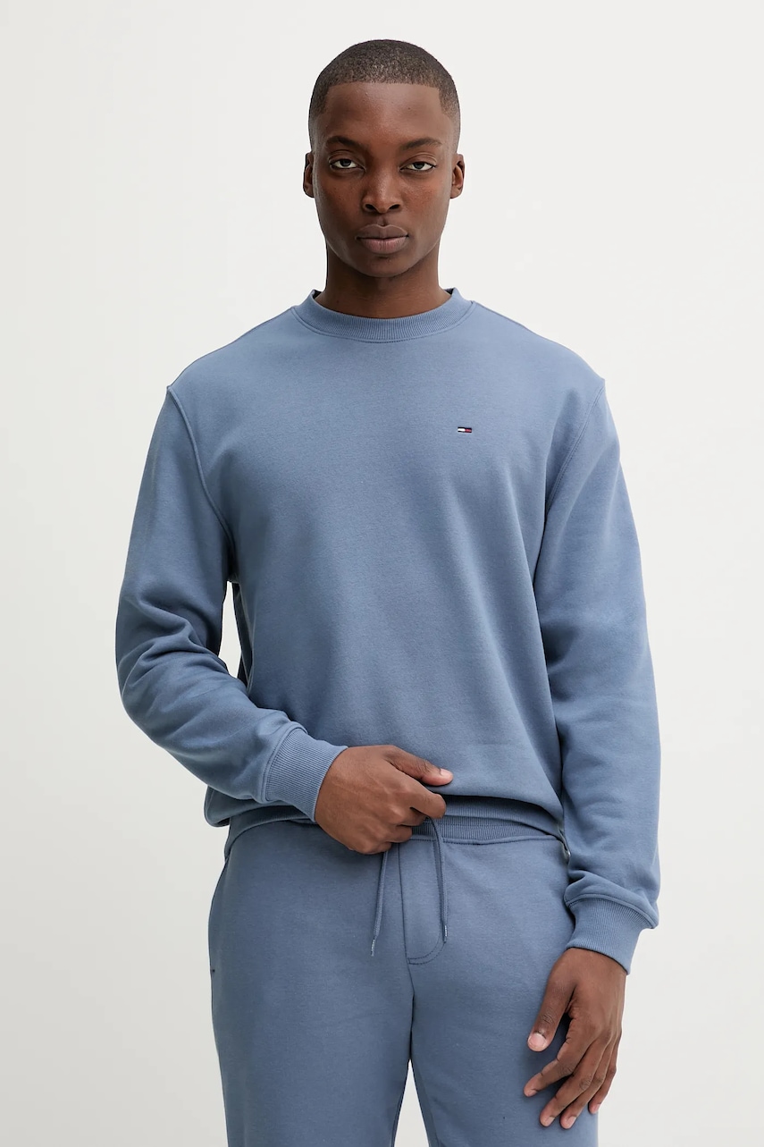 Tommy Jeans bluză culoarea bej, uni, DM0DM20741