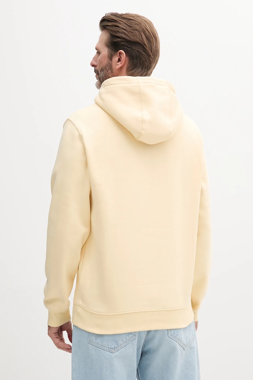 Кофта Tommy Jeans мужская цвет жёлтый с капюшоном однотонная DM0DM20742 Кофта Tommy Jeans мужская цвет жёлтый с капюшоном однотонная DM0DM20742