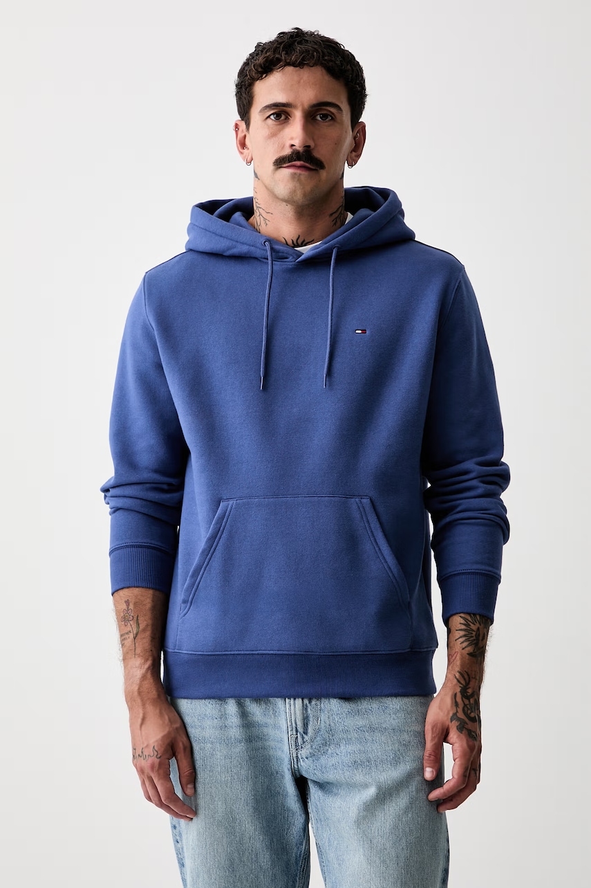 Tommy Jeans bluza z kapturem męska z bawełną