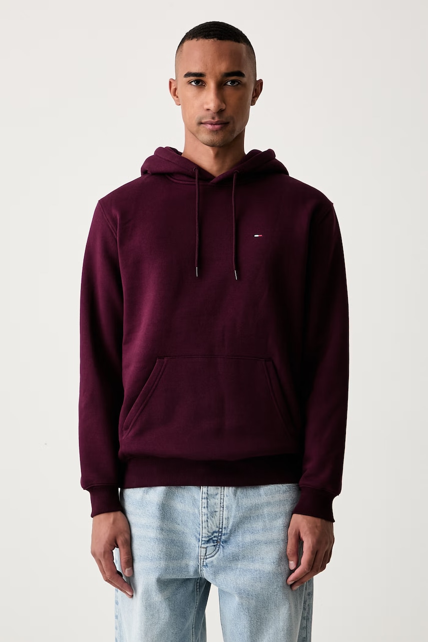 Tommy Jeans hanorac cu glugă pentru bărbați cu bumbac