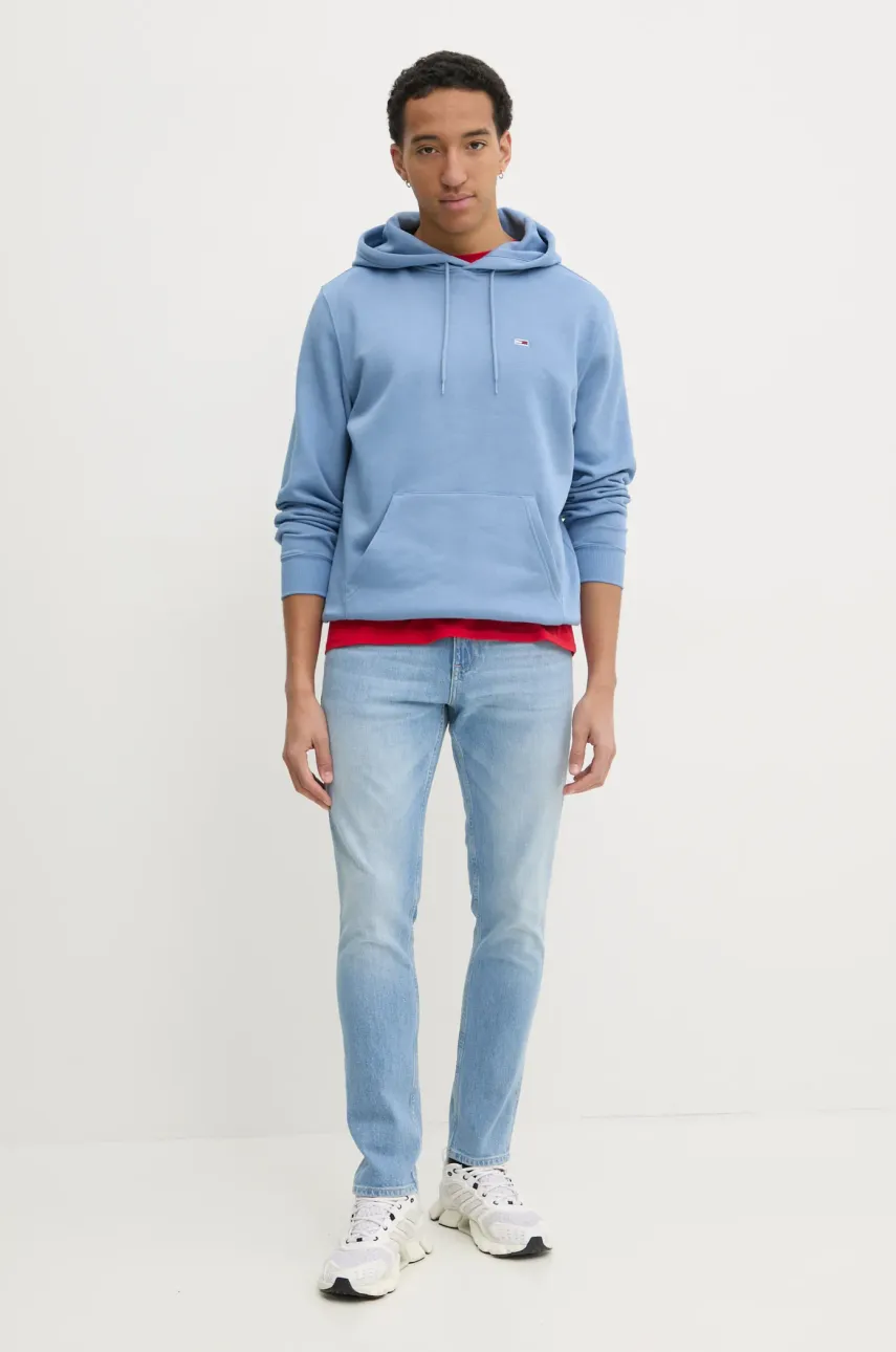 Кофта Tommy Jeans мужская с капюшоном однотонная DM0DM20742 Кофта Tommy Jeans мужская с капюшоном однотонная DM0DM20742