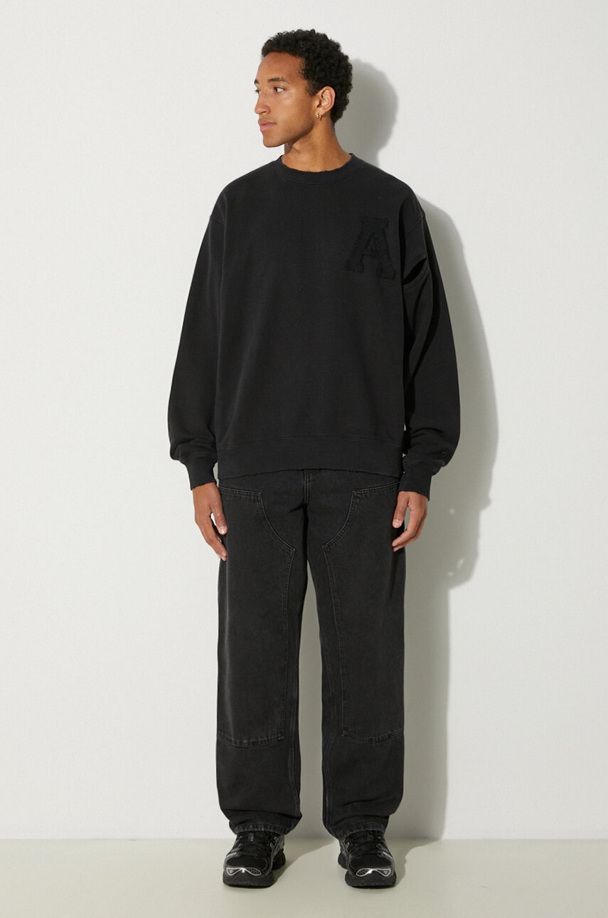 Βαμβακερή μπλούζα AMBUSH Hole Sweatshirt χρώμα: μαύρο, BMBA004F24FLE0011010 φωτογραφία