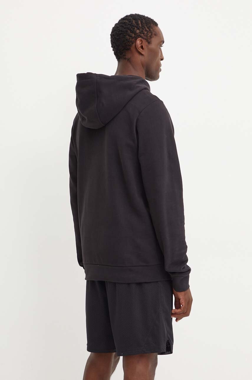 Βαμβακερή μπλούζα Helly Hansen HH LOGO χρώμα: μαύρο, με κουκούλα, 30394 φωτογραφία