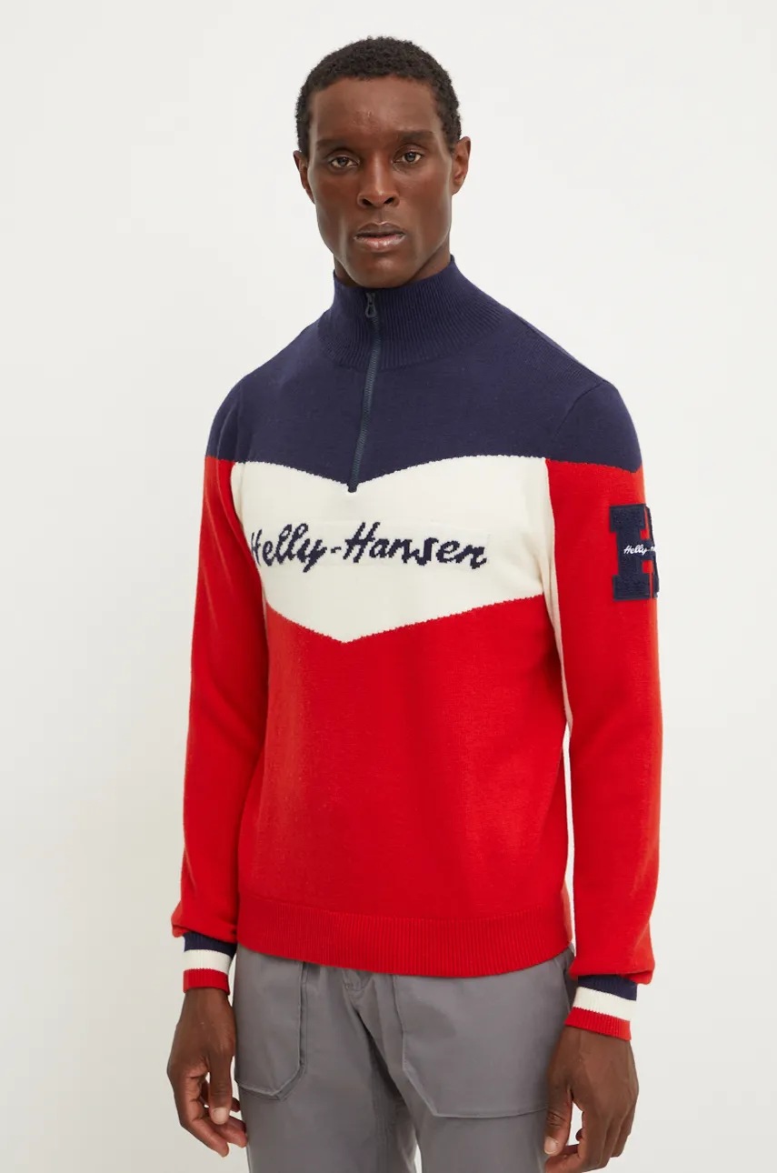 

Пуловер Helly Hansen Apres мъжки в червено с ниско поло 66025, Червен