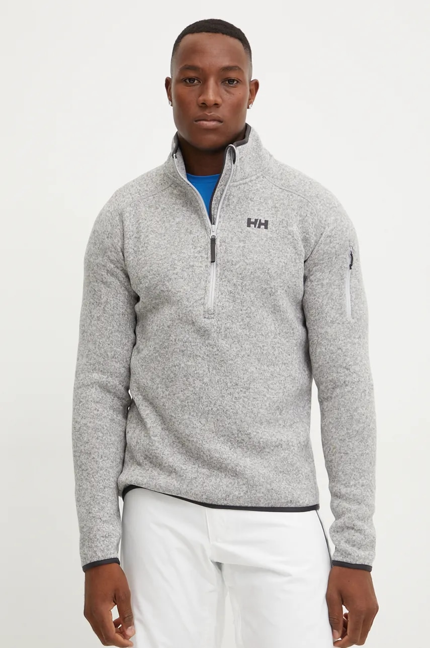 Helly Hansen hanorac Varde culoarea gri, modelator, 49430 Helly Hansen hanorac Varde culoarea gri, modelator, 49430