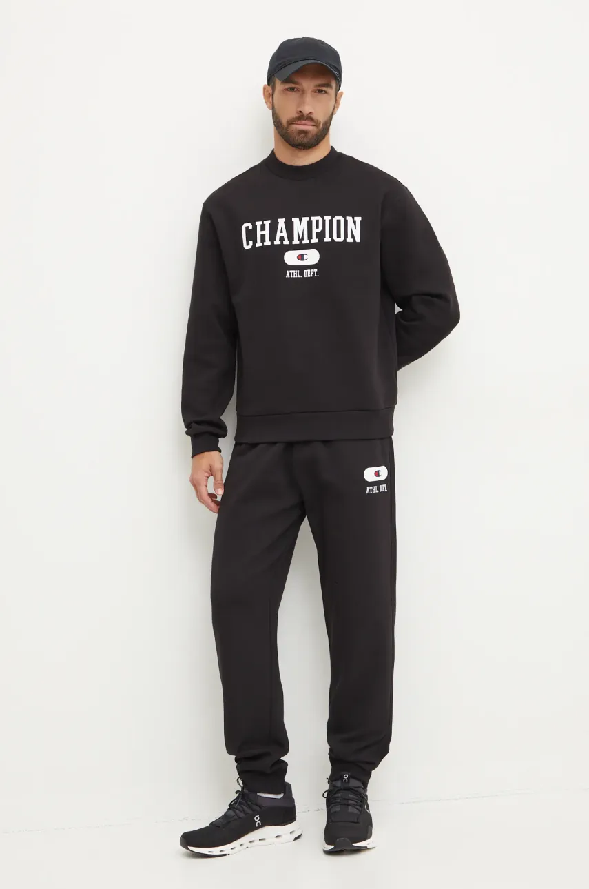 Кофта Champion мужская цвет чёрный с принтом 220431 Кофта Champion мужская цвет чёрный с принтом 220431