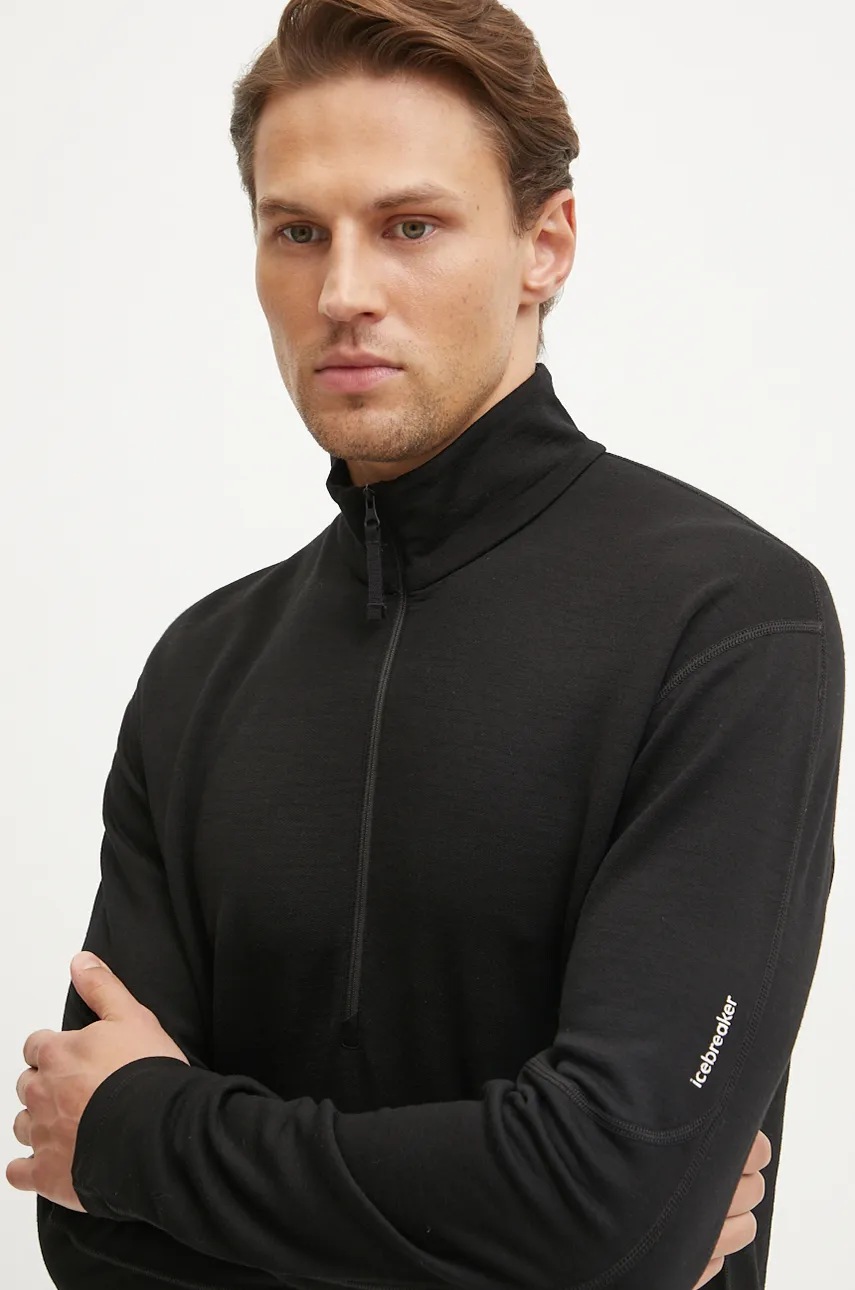 Αθλητική μπλούζα Icebreaker Merino 360 Realfleece Elemental χρώμα: μαύρο, IB0A571S0011 φωτογραφία