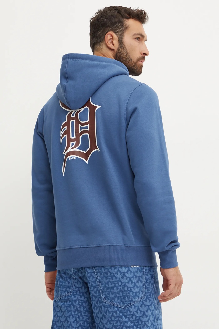 Μπλούζα 47 brand MLB Detroit Tigers χρώμα: μπλε, με κουκούλα, BB009PMDDFH628817TB φωτογραφία