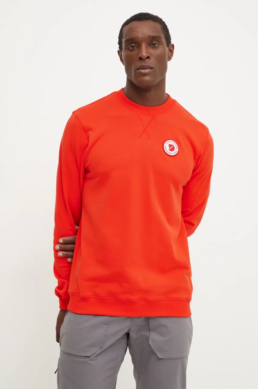Fjallraven hanorac 1960 Logo Badge culoarea rosu, neted, F87163.214 Fjallraven hanorac 1960 Logo Badge culoarea rosu, neted, F87163.214