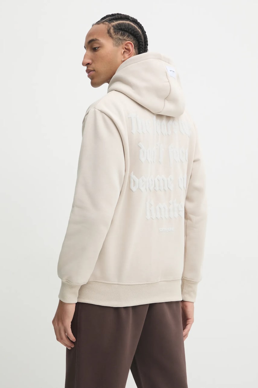 Sixth June bluza barbati, culoarea bej, cu glugă, neted, 25338