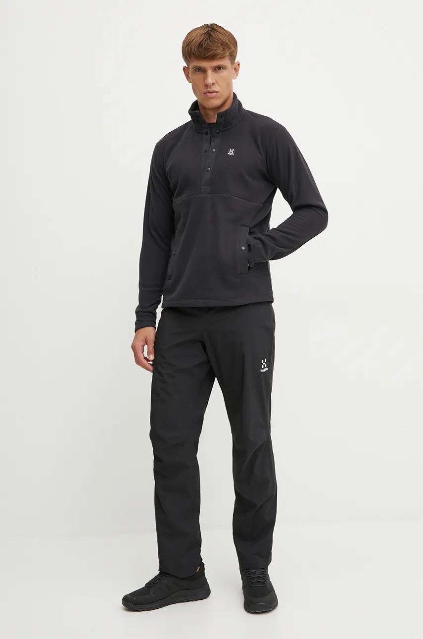 Αθλητική μπλούζα Haglöfs Mora Mid χρώμα: μαύρο, 606556 φωτογραφία