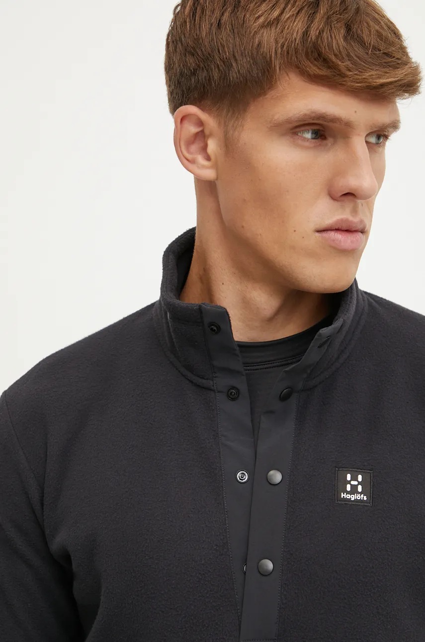 Αθλητική μπλούζα Haglöfs Mora Mid χρώμα: μαύρο, 606556 φωτογραφία