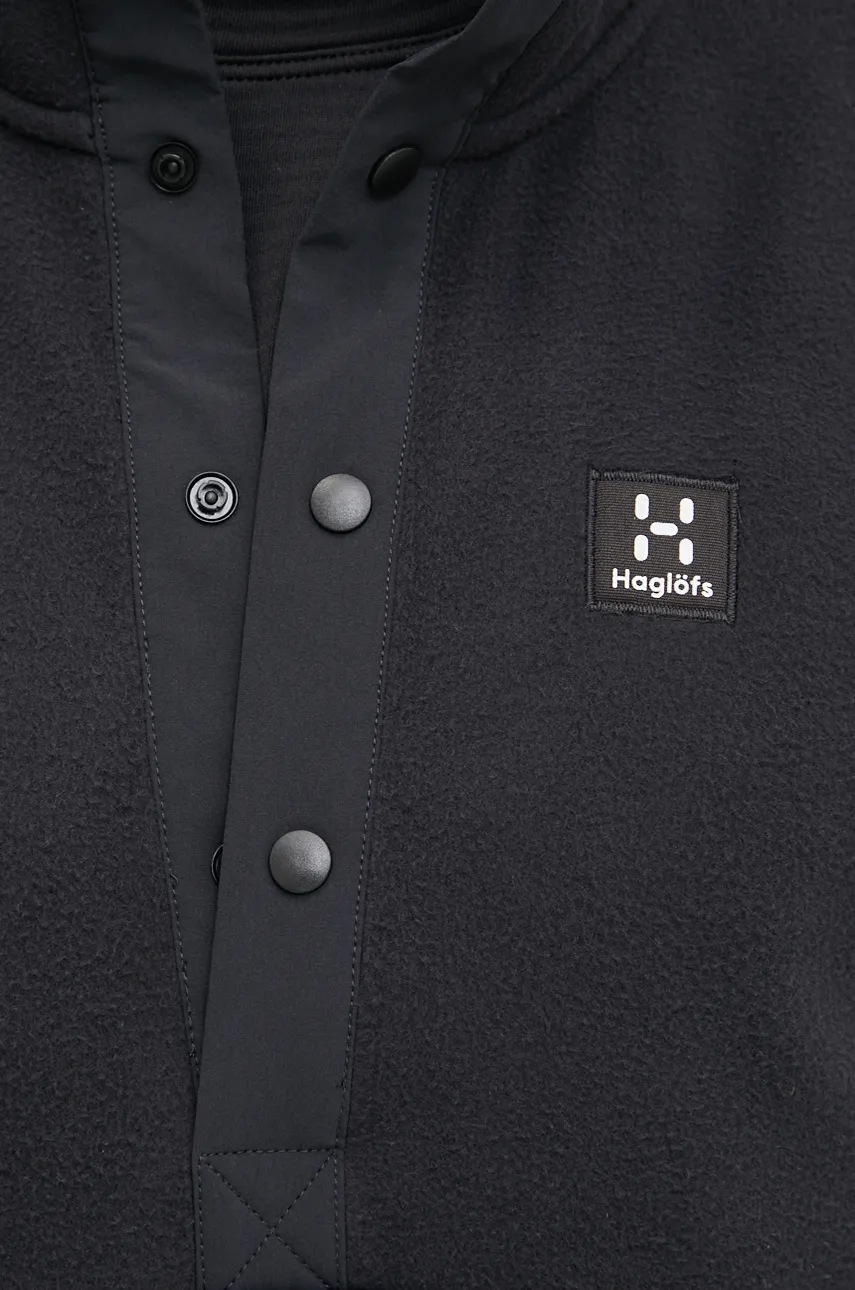 Αθλητική μπλούζα Haglöfs Mora Mid χρώμα: μαύρο, 606556 φωτογραφία