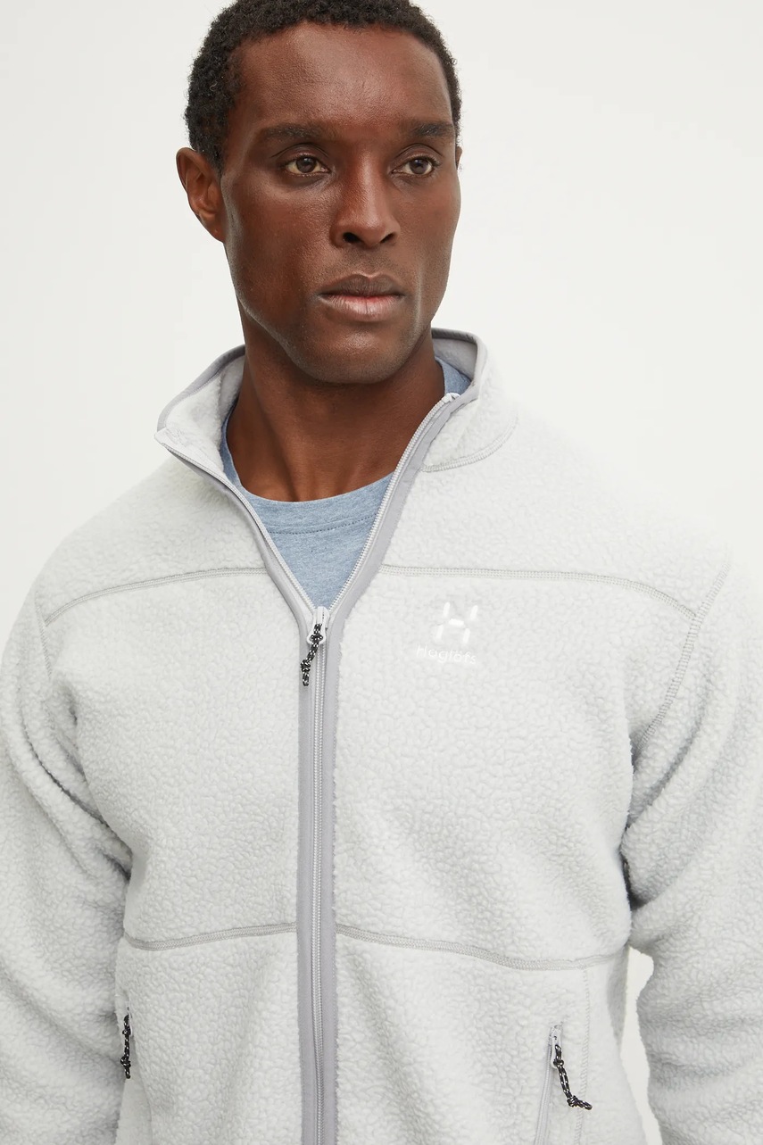 Αθλητική μπλούζα Haglöfs Mossa Pile χρώμα: γκρι, 606539 φωτογραφία