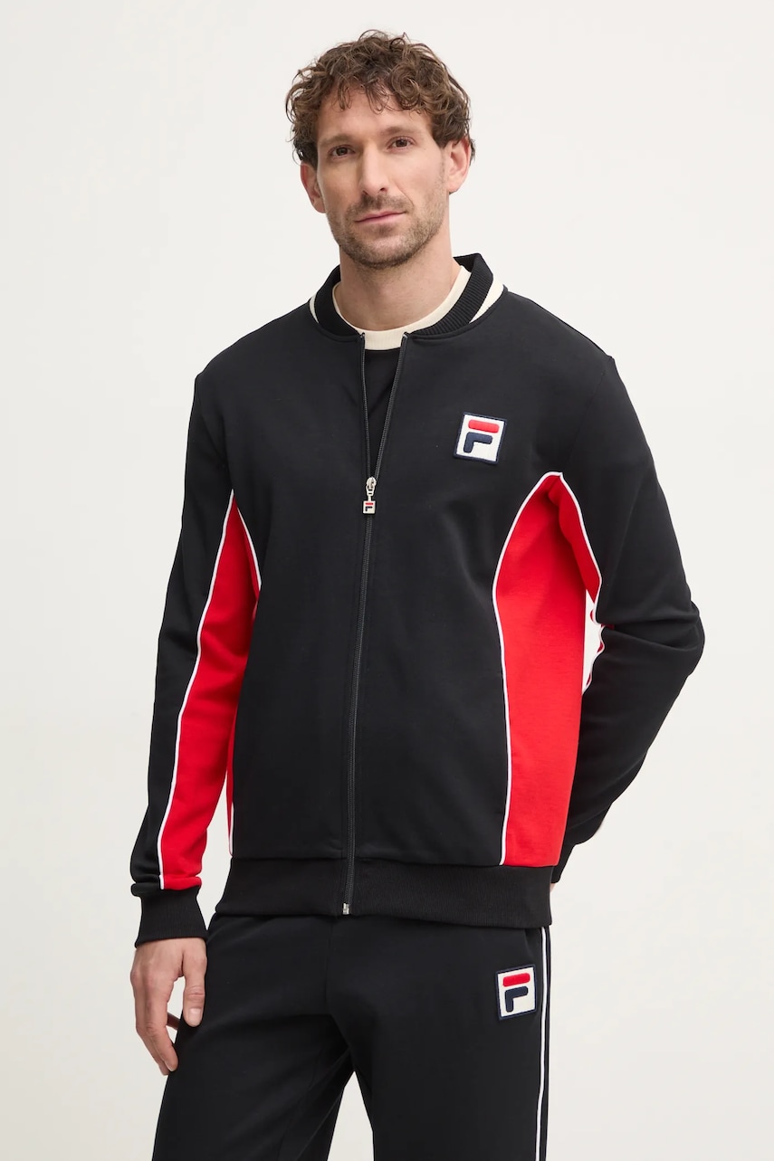 Fila bluza Settanta barbati, culoarea negru, modelator, FAM0645 Fila bluza Settanta barbati, culoarea negru, modelator, FAM0645