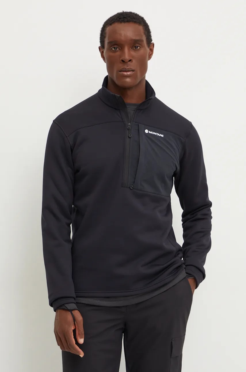 Montane hanorac Fury XT Pull culoarea negru, neted, MFXPO18 Montane hanorac Fury XT Pull culoarea negru, neted, MFXPO18