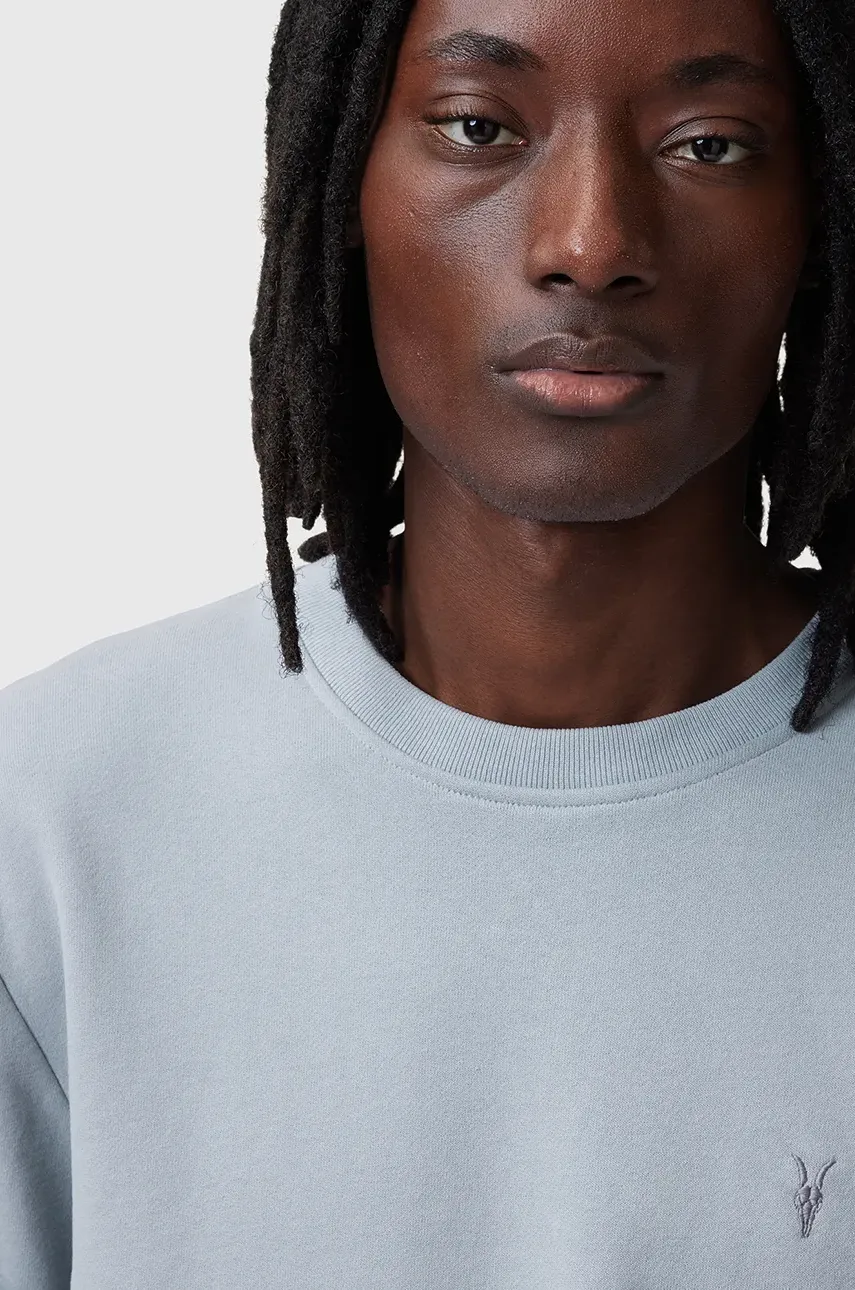 Хлопковая кофта AllSaints RAVEN CREW мужская однотонная M037NB Хлопковая кофта AllSaints RAVEN CREW мужская однотонная M037NB
