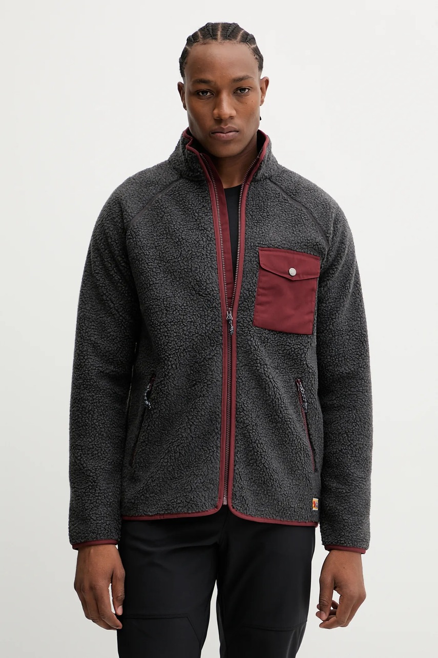 Levně Fleecová mikina Fjallraven Vardag Pile Fleece M šedá barva, F84158.030.352
