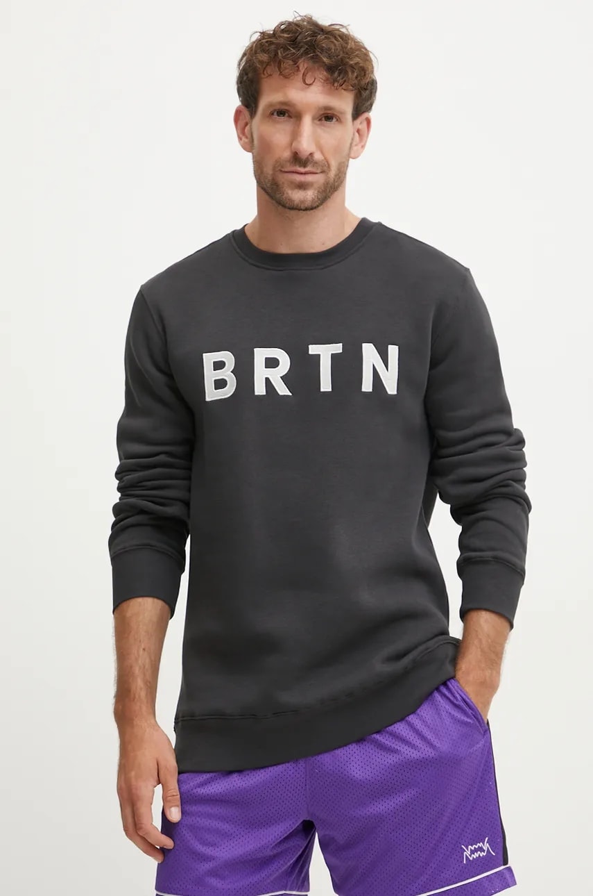 Burton bluza barbati, culoarea negru, cu imprimeu, 137171 Burton bluza barbati, culoarea negru, cu imprimeu, 137171
