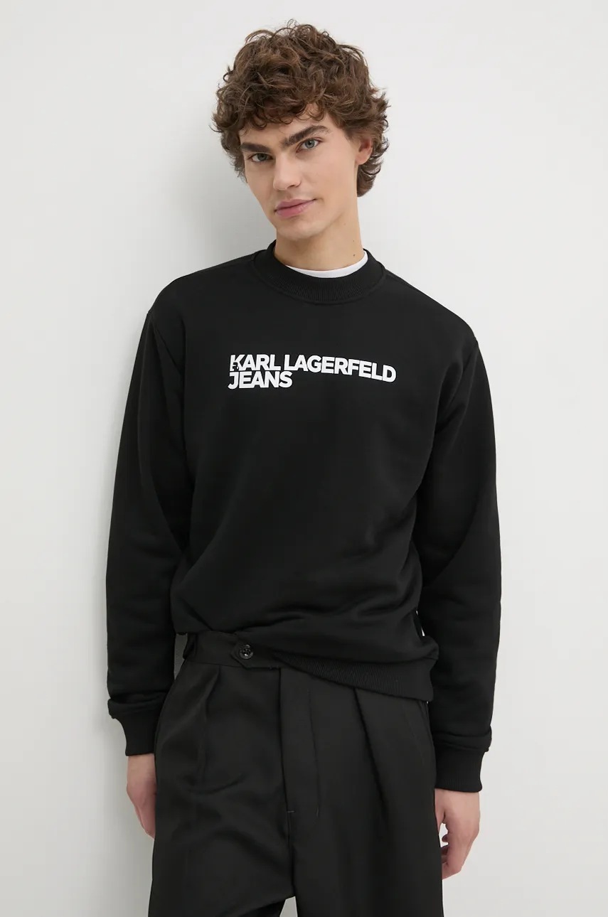 

Суичър Karl Lagerfeld Jeans в черно с принт 246D1808, Черен