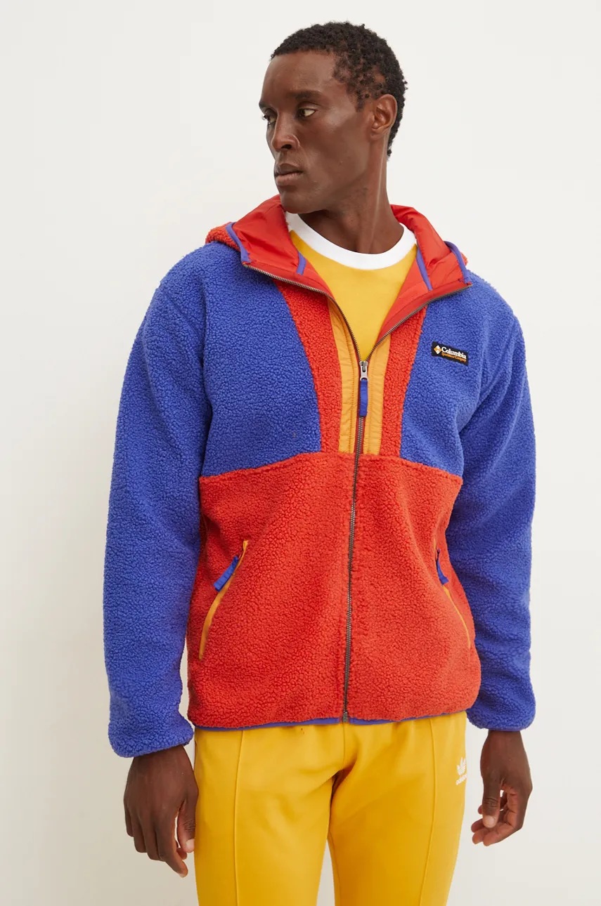 Columbia bluza Backbowl barbati, culoarea rosu, cu glugă, modelator, 2090801