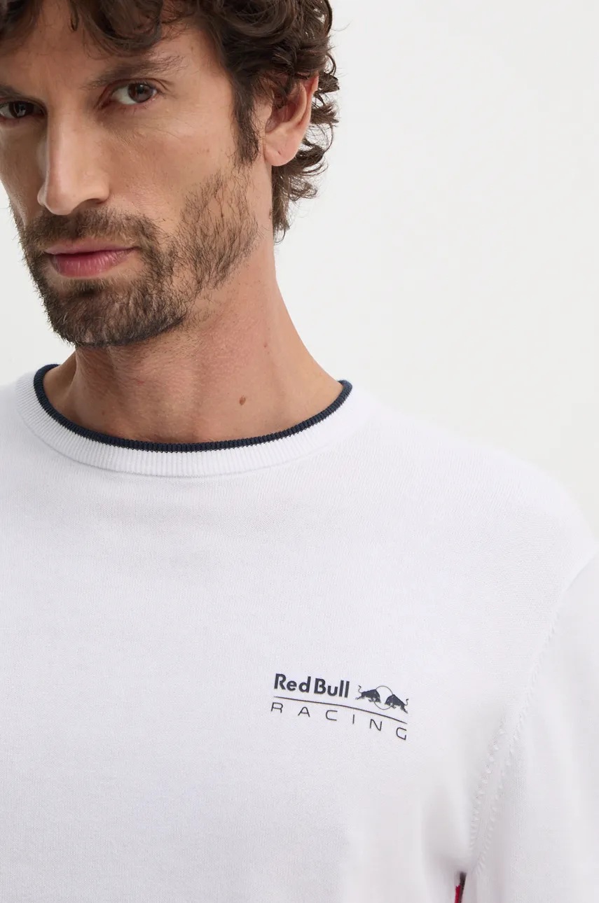 Βαμβακερό πουλόβερ Red Bull Racing x Pepe Jeans χρώμα: άσπρο, RM700007 φωτογραφία