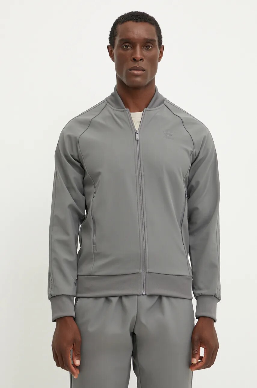 adidas Originals bluza barbati, culoarea gri, cu imprimeu, IY4874