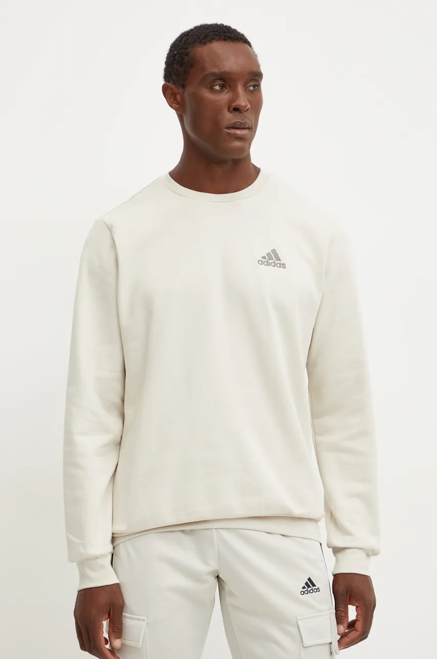 

Суичър adidas Essentials в бежово с изчистен дизайн IY9082, Бежов