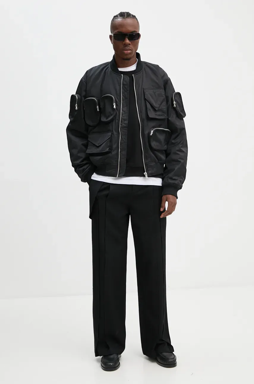 Хлопковая кофта Fiorucci мужская цвет чёрный с аппликацией U01FMSCR188CJ05BK02 Хлопковая кофта Fiorucci мужская цвет чёрный с аппликацией U01FMSCR188CJ05BK02