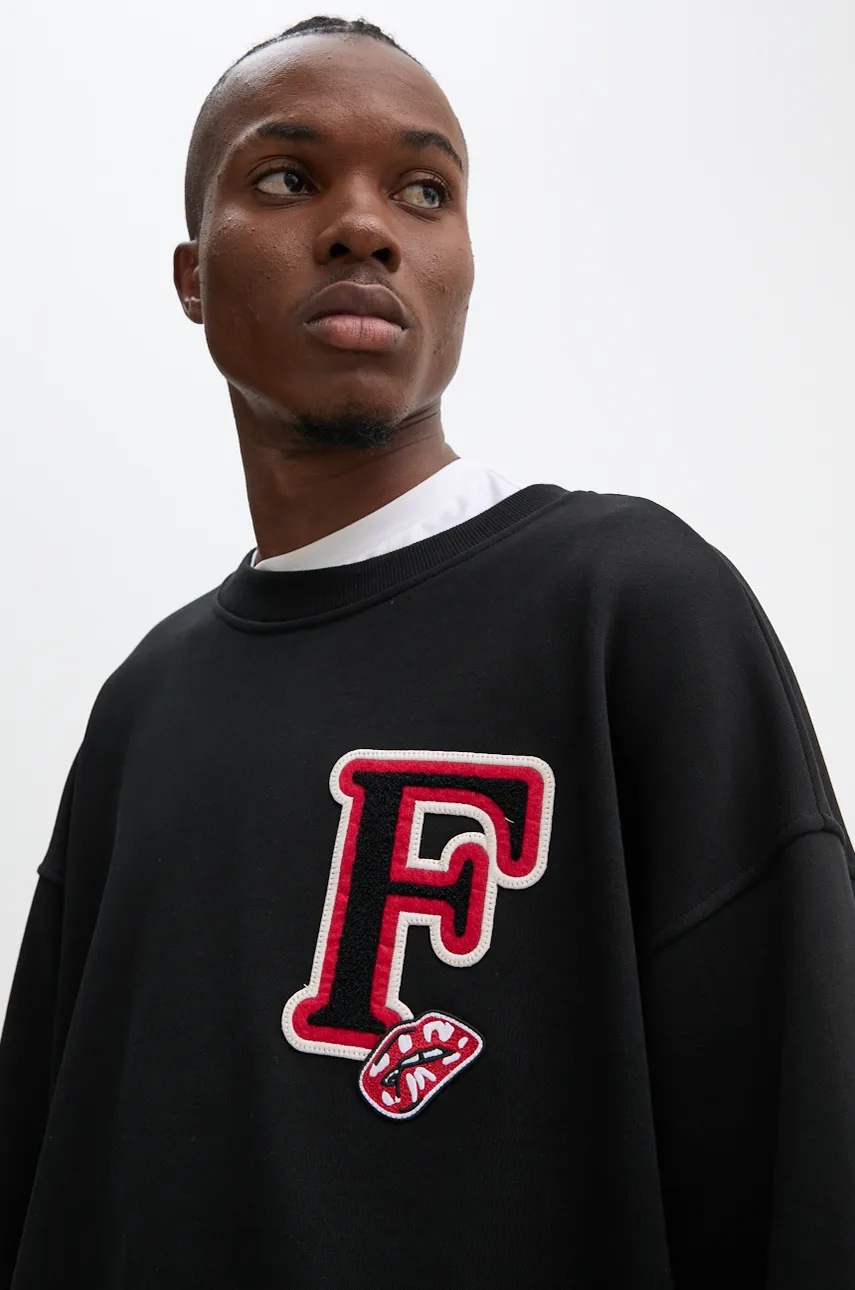 Βαμβακερή μπλούζα Fiorucci χρώμα: μαύρο, U01FMSCR188CJ05BK02 φωτογραφία