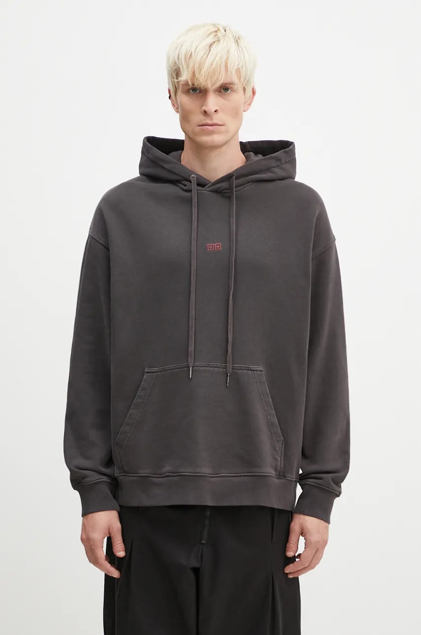 KSUBI hanorac de bumbac Hit List Biggie Hoodie barbati, culoarea negru, cu glugă, cu imprimeu, MFA24FL001