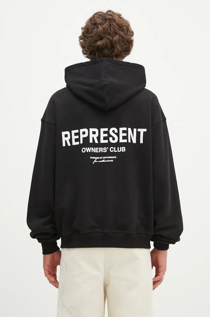 Represent bluza bawełniana Represent Owners Club Zip Hoodie
