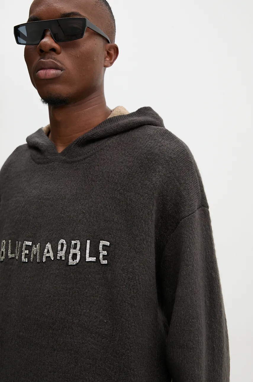 Πουλόβερ BLUEMARBLE χρώμα: καφέ, HO10.KN19B24 φωτογραφία